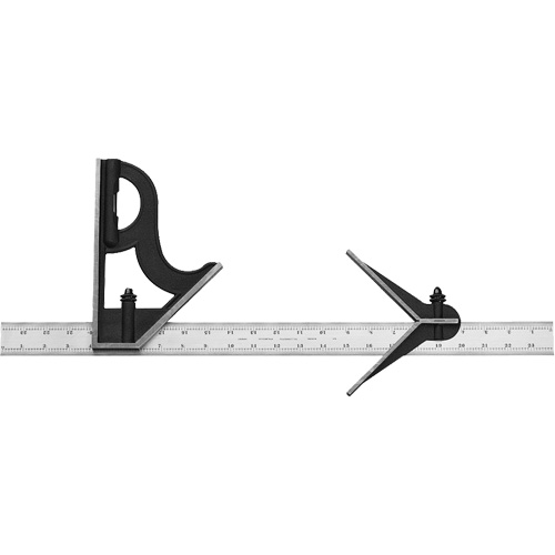 Starrett 8HC LARGE EQUERRE COMBINEE, 24" W/TETE D'EQUERRE    , 24" lo, Acier