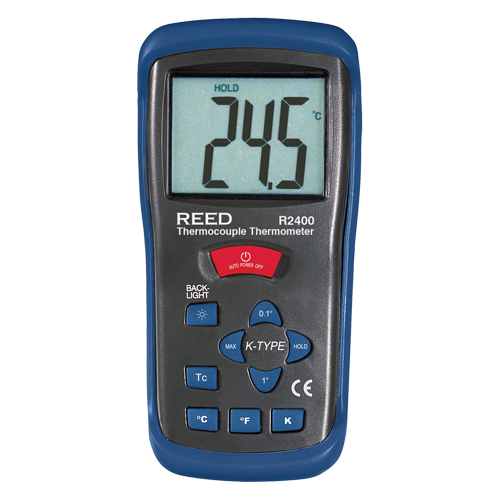 Reed Instruments R2400 Thermometer, Contact, Digital, -58-2000°F (-50-1300°C)