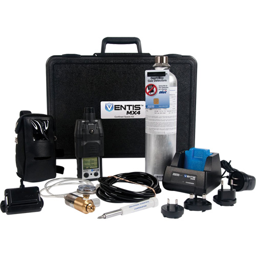 Industrial Scientific  VK-K1232110111-CA Ventis MX4 Multi-Gas Detector Kit, 4 Gas, LEL - CO - H2S -O2