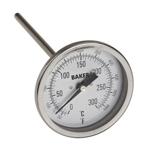 Baker T30025-550 Thermom&egrave;tres bilames, Contact, Analogique, 50-550°F (0-260°C)