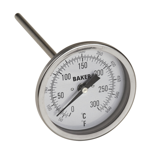 Baker T3006-550 Bi-Metal Thermometers, Contact, Analogue, 50-550°F (0-260°C)