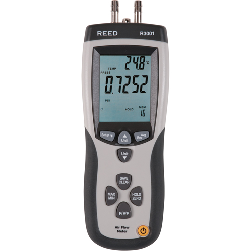 Reed Instruments R3001-NIST Micromanom&egrave;tre avec certificat de calibration, Num&eacute;rique, 0 - 0,752 PSI
