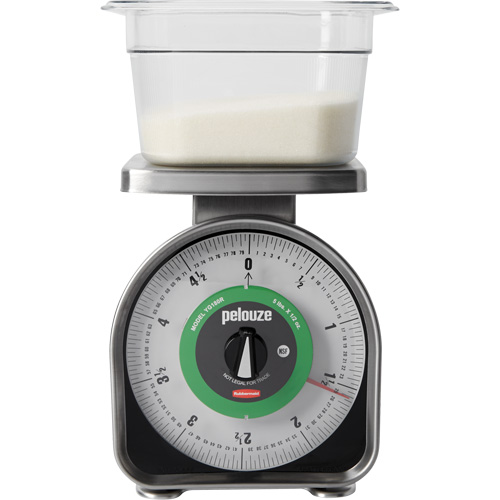 Rubbermaid FGYG180R Pelouze Mechanical Portion Control Scale, 5 lbs. / 2.3 kg Cap., 10 g / 0.5 oz. Graduations