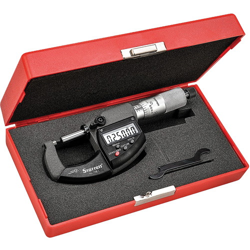 Starrett 796.1XRL-1 Electronic Outside Micrometer, 0" - 1" (0 mm - 25 mm) Range, 0,00005" (0,001 mm) Resolution