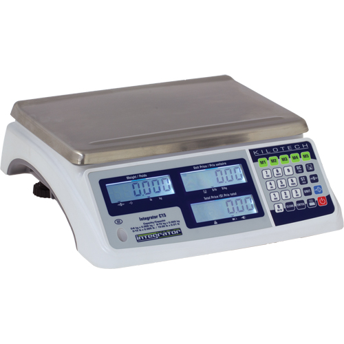 Kilotech K851510+KMCEXAM Integrator C30 Price Computing Scale, 60 lbs. / 30 kg. Cap., 0.02 lbs. / 0.005 kg. Graduations