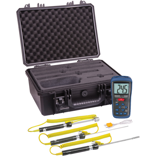 Reed Instruments R2400-KIT Ensemble de thermom&egrave;tre &agrave; thermocouple, Contact, Num&eacute;rique, -58-2000°F (-50-1300°C)