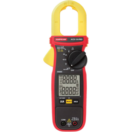 Amprobe ACD-14-PRO ACD-14-PRO Clamp-On TRMS Multimeter with Dual Display, AC/DC Voltage, AC Current