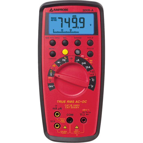 Amprobe 38XR-A 38XR-A Digital Multimeter, AC/DC Voltage, AC/DC Current