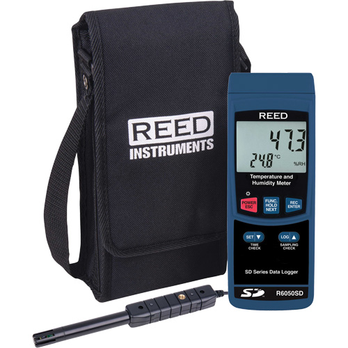 Reed Instruments R6050SD Thermo-hygrom&egrave;tre avec enregistreur de donn&eacute;es, 5% - 95% HR, 32° - 122° F (0° - 50°C)