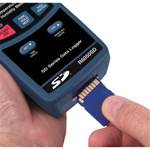 Reed Instruments R6050SD Thermo-hygrom&egrave;tre avec enregistreur de donn&eacute;es, 5% - 95% HR, 32° - 122° F (0° - 50°C)
