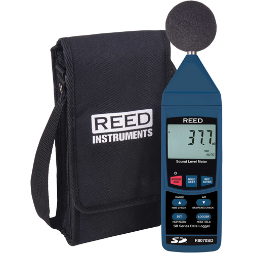 Reed Instruments R8070SD Sonom&egrave;tre, Gamme de mesure 30 - 130 dB