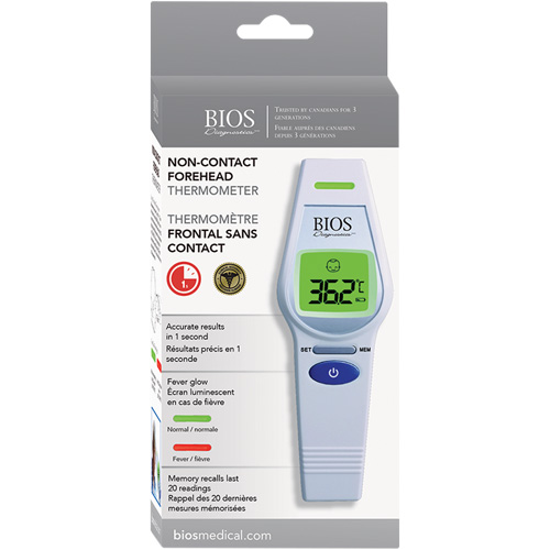 BIOS 275DI Thermom&egrave;tre frontal sans contact, 0°C - 100.0°C (32,0°F - 212,0°F), &eacute;missivit&eacute; Fixe
