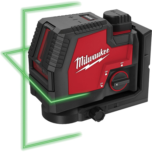 Milwaukee 3521-21 21 Redlithium USB Rechargeable Green Cross Line Laser