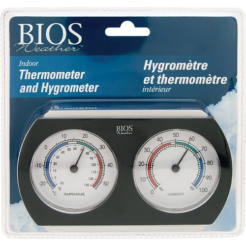 BIOS TR415 Indoor Thermometer/Hygrometer, 10°- 130° F ( -25° - 55° C )