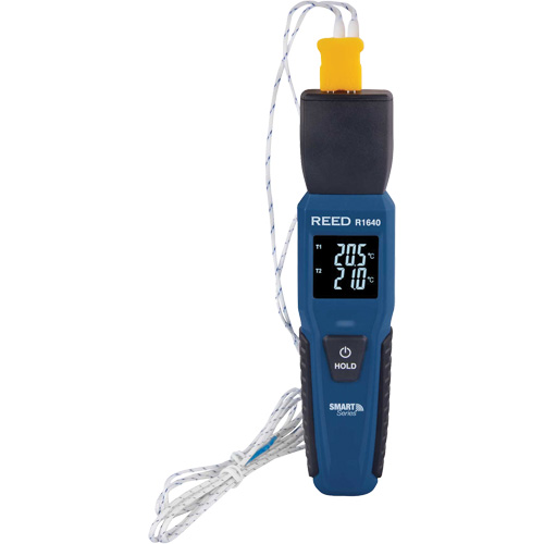 Reed Instruments R1640 Bluetooth Smart Series Thermocouple Thermometer, Contact, Digital, -328-2501°F (-200-1372°C)
