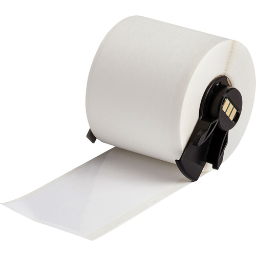 Brady M6C-2000-595-WT All-Weather Permanent Adhesive Label Tape, Vinyl, 2" L x White