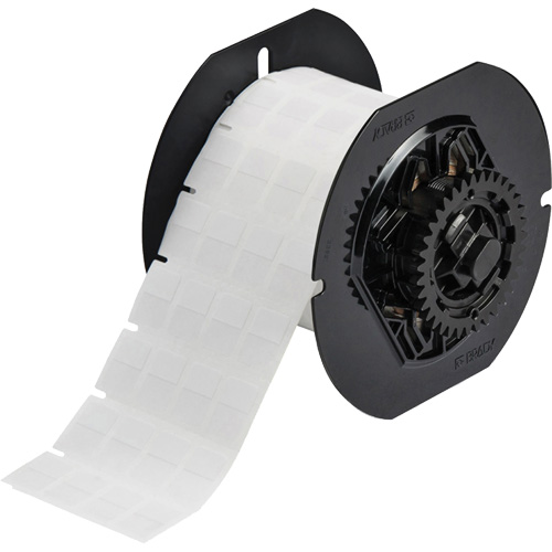 Brady B33-80-427 Self-Laminating Wrap Around Labels, Vinyl, 0.5" L x 0.75" H, White