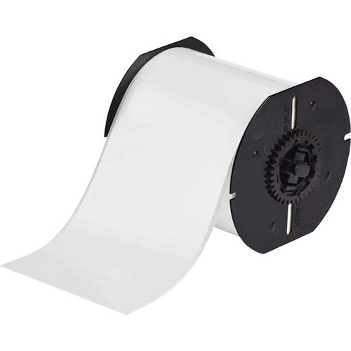 Brady B30C-4000-423 Ruban d&eacute;tiquetage sans halog&egrave;ne, Polyester, 4" lo x Blanc