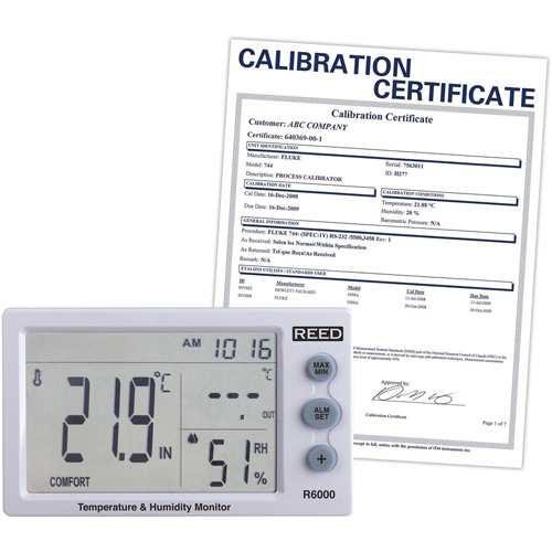 Reed Instruments R6000-NIST Heat Stress Meter with Calibration Certificate