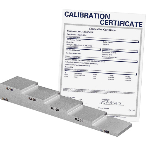 Reed Instruments R9060-NIST 5-Step Calibration Block with ISO Certificate