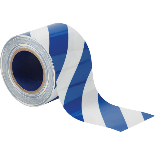 Brady 170005 Ruban de marquage pour planchers ToughStripe, 4" x 100', Polyester, Bleu et blanc
