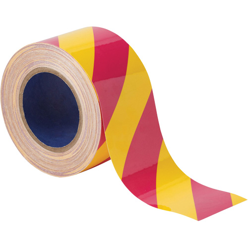 Brady 170001 Ruban de marquage pour planchers ToughStripe, 3" x 100', Polyester, Magenta et jaune