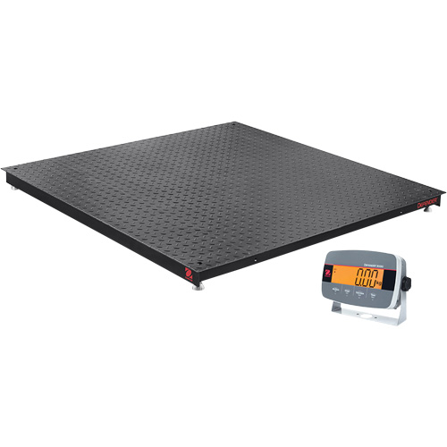 Ohaus 30837691 DEFENDER 3000 Floor Scale, 2500 lbs. Capacity, 36" W x 36" L