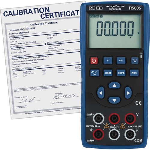 Reed Instruments R5805-NIST Voltage/Current Simulator with Traceable Certificate