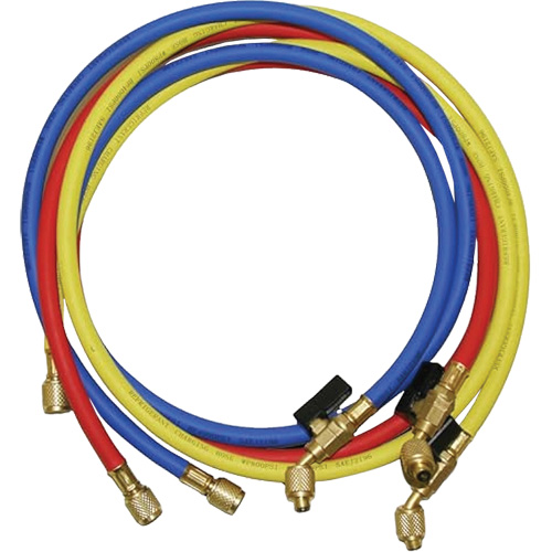  ID541 Ball Valve Refrigerant Charging Hoses with 1/4" SAE fittings