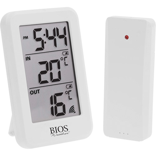 BIOS 265BC Thermom&egrave;tre sans fil int&eacute;rieur/ext&eacute;rieur, Sans contact, Num&eacute;rique, -40-158°F (-40-70°C)