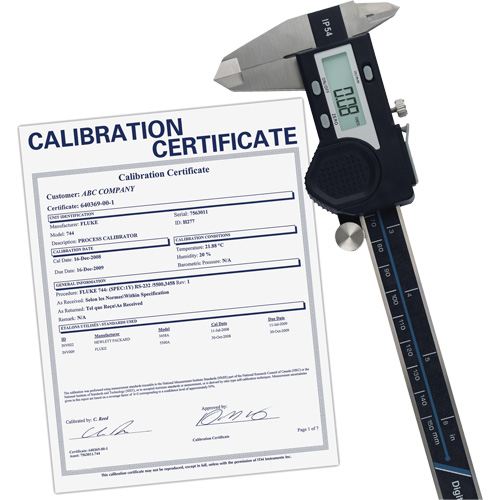 Reed Instruments R7406-NIST 6" (150 mm) Digital Caliper with Traceable Calibration Certificate, 0.0005" (0.01 mm) Resolution, 0" - 6" (0 mm - 150 mm) Range