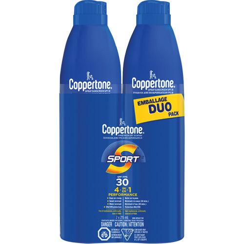 Coppertone 56594022577 &eacute;cran solaire r&eacute;sistant &agrave; l'eau Sport, FPS 30, A&eacute;rosol
