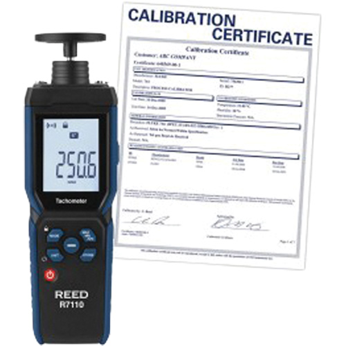 Reed Instruments R7110-NIST Tachym&egrave;tre combin&eacute; &agrave; contact et laser avec certification traçable, Contact/Photo (sans contact)