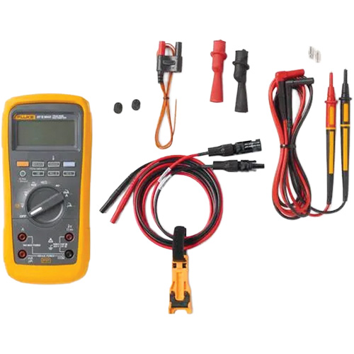 Fluke FLK-87VMAX-TLPV1 Solar Tools Kit with 87V Max Digital Multimeter & TLPV1 Test Leads, AC/DC Voltage, AC/DC Current
