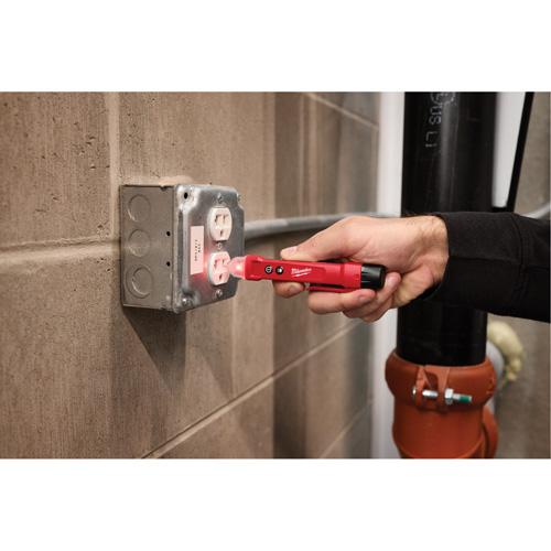Milwaukee 3211-20 Voltage Detector with LED & GFCI Receptacle Tester Kit, 50 V - 1000 V, Display & Sound Alert