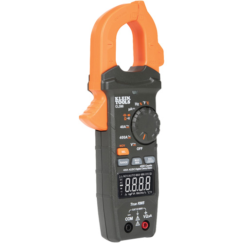 Klein Tools CL390 Pince multim&egrave;tre num&eacute;rique TRMS &agrave; s&eacute;lection automatique de gamme, 400 A, Tension c.a./c.c., Courant c.a.