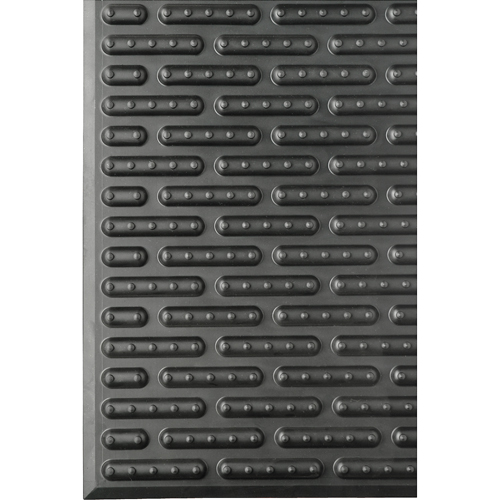  JA078 Ergomat&reg; Softline Mats, Bubbled, 2' x 6' x 1/2", Black, Rubber