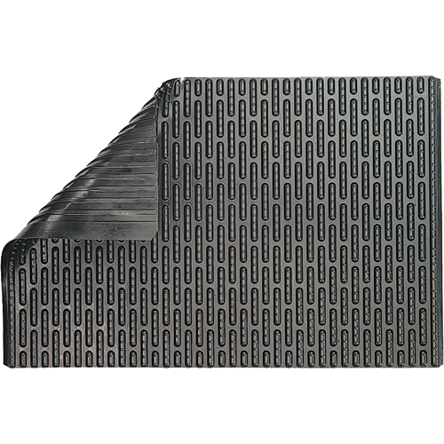  JA077 Ergomat&reg; Softline Autoclavable Mats, Bubbled, 2' x 3' x 1/2", Black, Rubber