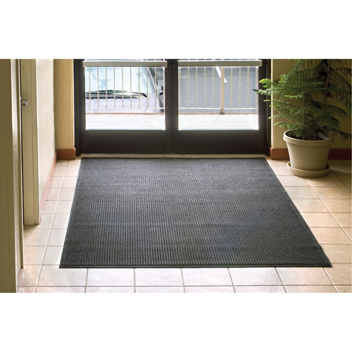 M+A Matting 2805446070 Waterhog&reg; Fashion Matting, Wiper/Scraper, 4' x 6' x 1/4", Charcoal
