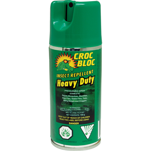 Croc Bloc 1243500 6-hr Heavy-Duty Insect Repellent, 30% DEET, Aerosol, 150 g