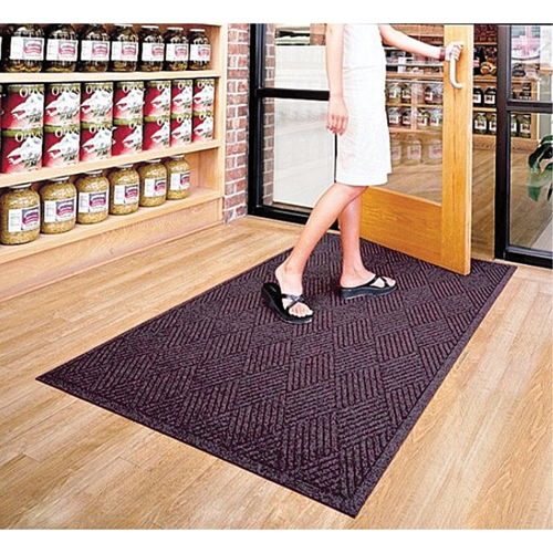 M+A Matting 22977468170 Waterhog&reg; Eco Premier Fashion Matting, Wiper/Scraper, 6' x 8' x 3/8", Maroon