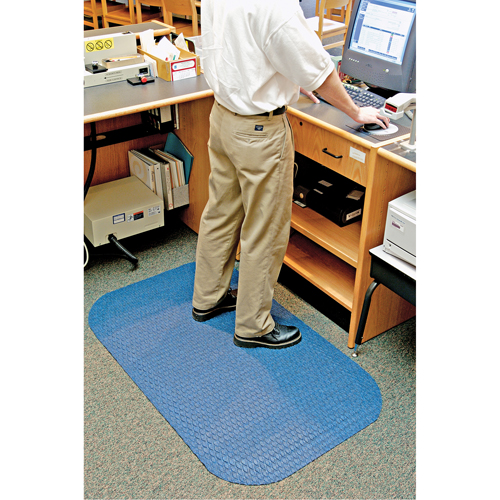 M+A Matting 4412223100 Hog Heaven Fashion Mats, Diamond, 2' x 3' x 5/8", Blue, Nitrile