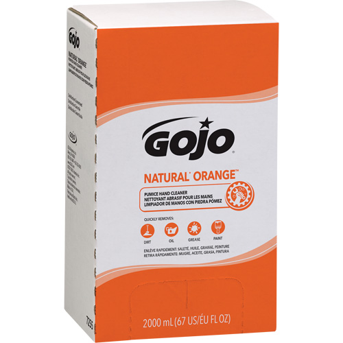 Gojo 7255-04 Pro TDX 2000 Natural Orange Hand Cleaner, Pumice, 2 L, Refill, Citrus/Orange