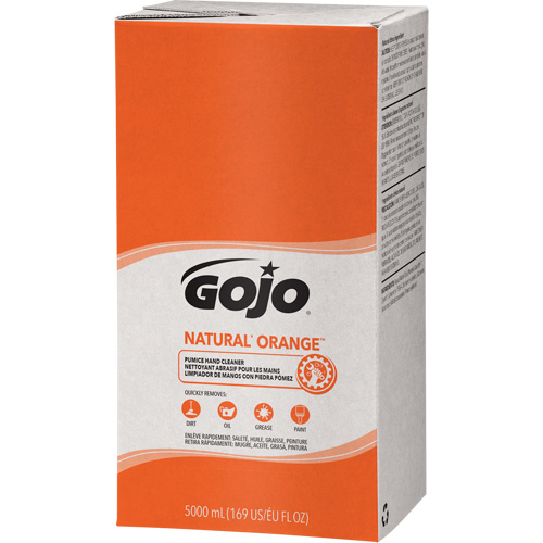 Gojo 7556-02 Pro TDX 5000 Natural Orange Hand Cleaner, Pumice, 5 L, Refill, Citrus/Orange