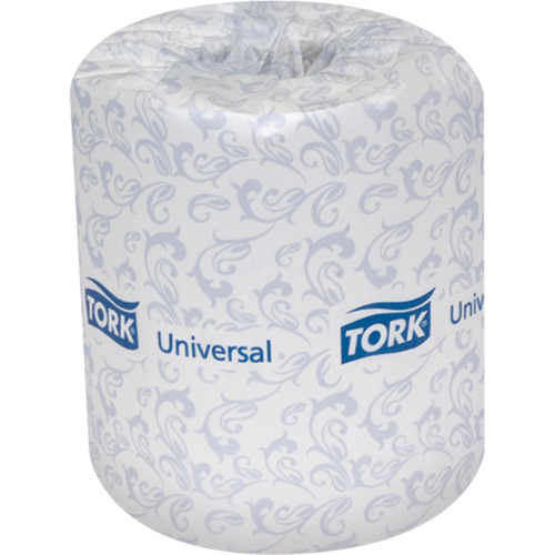 Tork 14101602 Universal Toilet Paper, 2 Ply, 500 Sheets/Roll, 156.25' Length, White