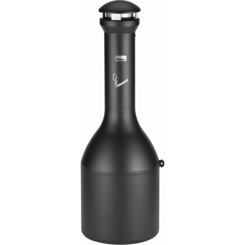 Rubbermaid FG9W3300BLA Infinity Smoking Management Solutions, Free-Standing, Metal, 4.13 US Gal. Capacity, 39-1/10" Height