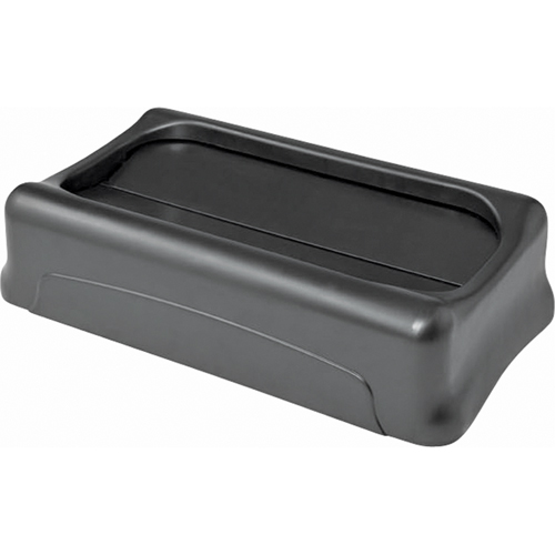 Rubbermaid FG267360BLA Contenants Slim Jim a/canaux de ventilation, Couvercle &agrave; battant, Plastique, Convient aux contenants 20-1/2" x 11-2/5"