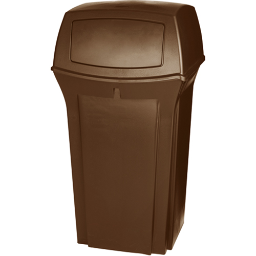 Rubbermaid FG843088BRN Ranger&reg; Containers, Polyethylene, 35 US gal.