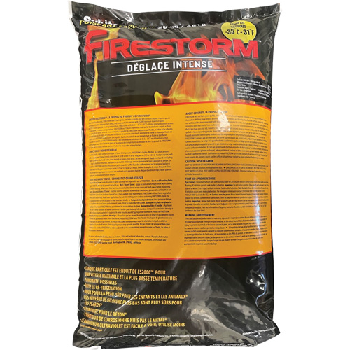  JB597 Firestorm Intense Ice Melters, Bag, 44 lbs. (20 kg), -35°C (-31°F) Melting Point