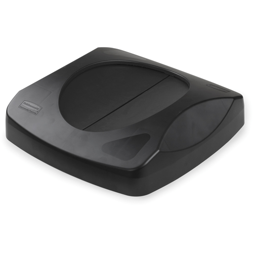 Rubbermaid FG268988BLA Untouchable&reg; Containers, Swing Lid, Plastic/Polyethylene, Fits Container Size: 16" x 16"